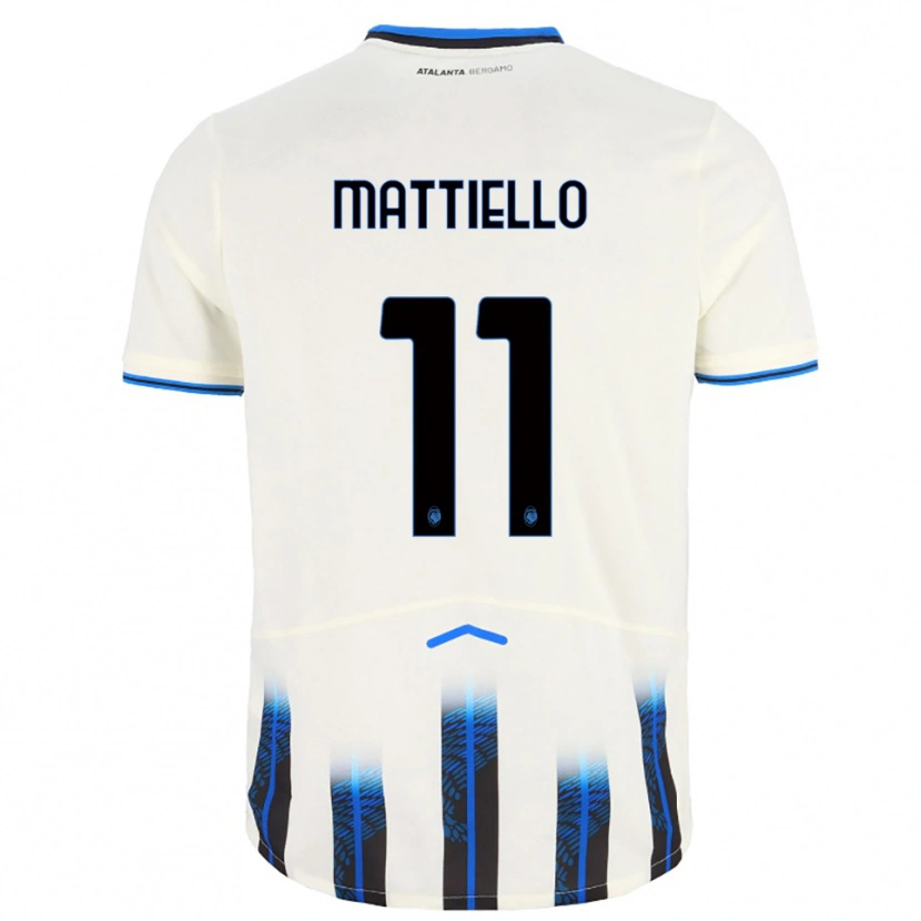 Danxen Women Federico Mattiello #11 White Blue Away Jersey 2025/26 T-Shirt