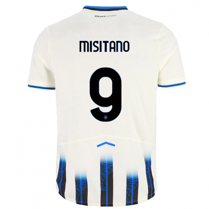 Danxen Women Giulio Misitano #9 White Blue Away Jersey 2025/26 T-Shirt
