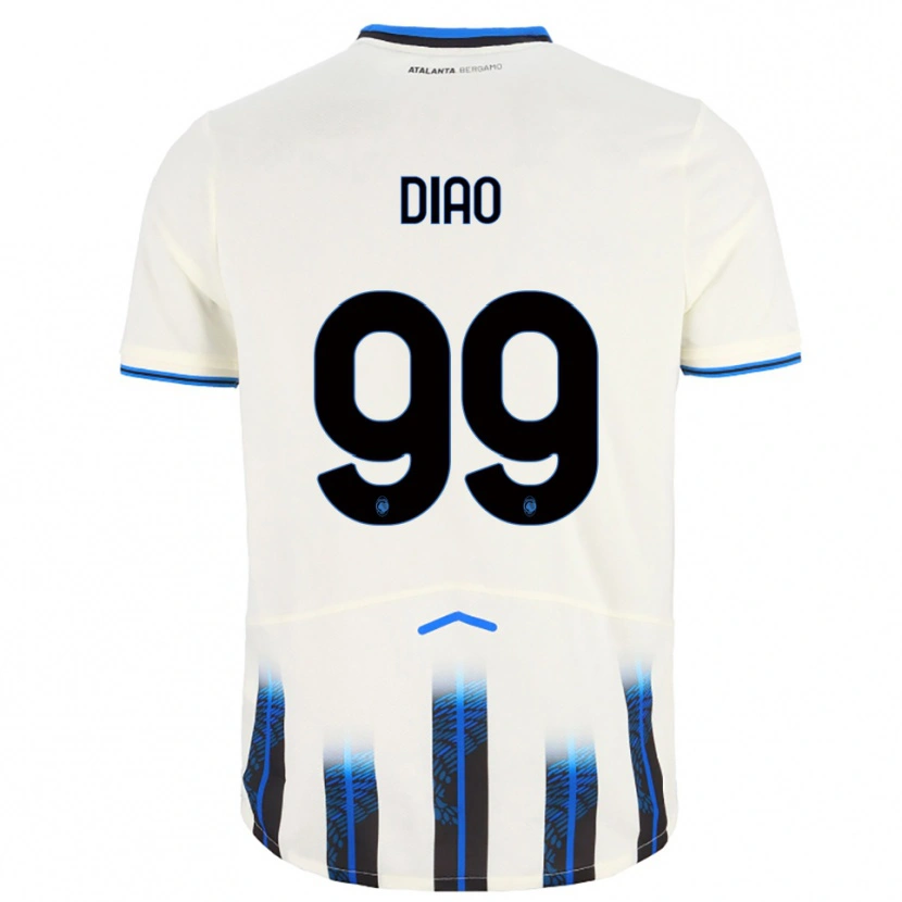 Danxen Women Siren Diao #99 White Blue Away Jersey 2025/26 T-Shirt