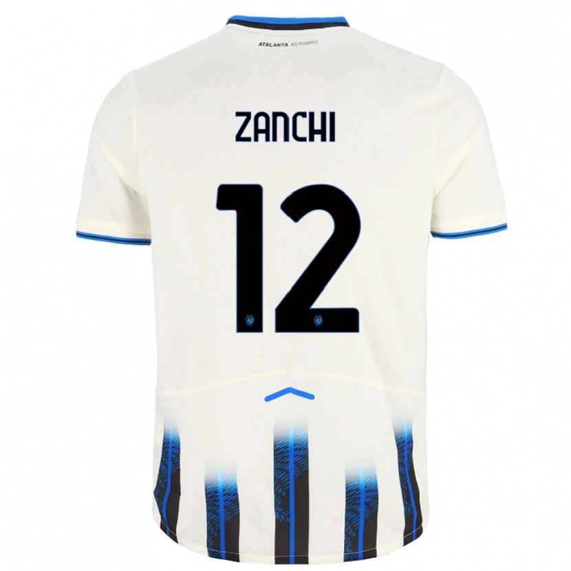 Danxen Women Edoardo Zanchi #12 White Blue Away Jersey 2025/26 T-Shirt