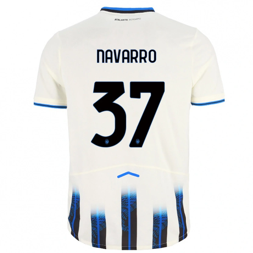 Danxen Women Albert Navarro #37 White Blue Away Jersey 2025/26 T-Shirt