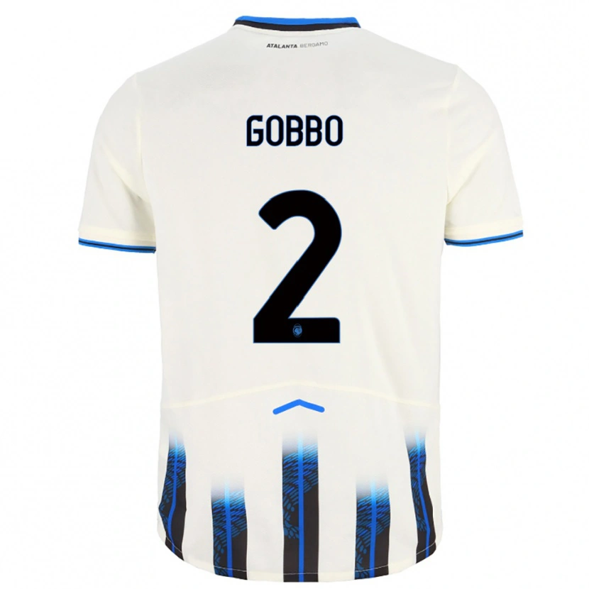 Danxen Women Luca Gobbo #2 White Blue Away Jersey 2025/26 T-Shirt