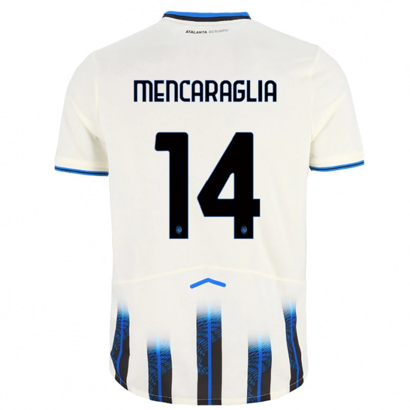 Danxen Women Filippo Mencaraglia #14 White Blue Away Jersey 2025/26 T-Shirt