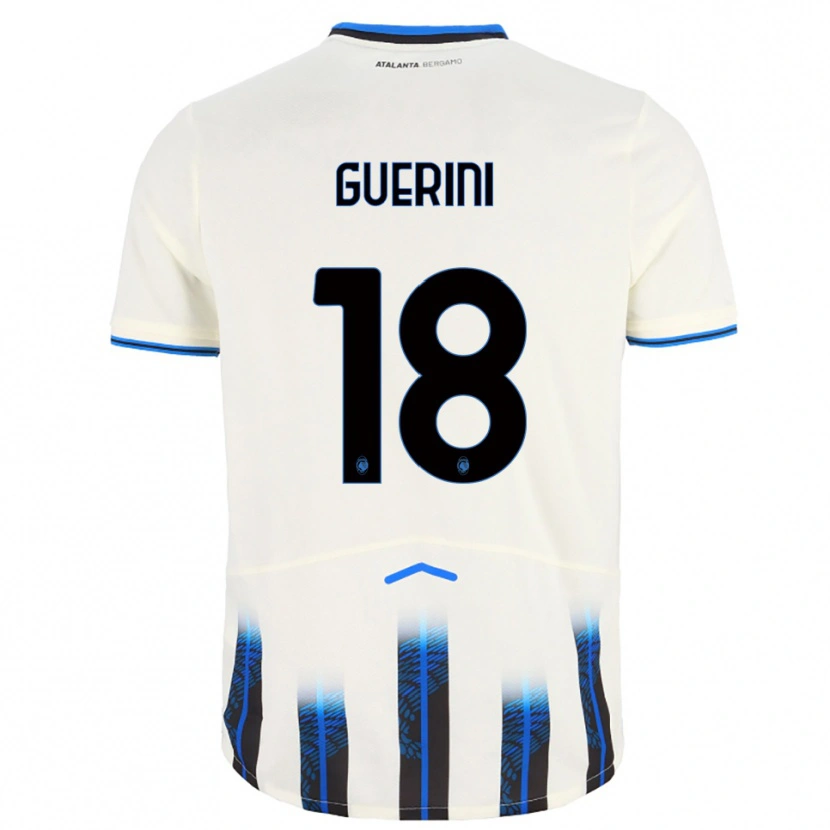 Danxen Women Alessio Guerini #18 White Blue Away Jersey 2025/26 T-Shirt