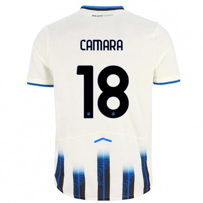 Danxen Women Ibrahima Camara #18 White Blue Away Jersey 2025/26 T-Shirt