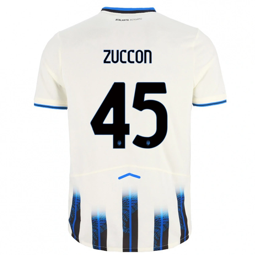 Danxen Women Federico Zuccon #45 White Blue Away Jersey 2025/26 T-Shirt