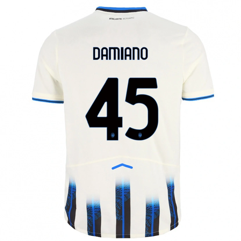 Danxen Women Vincenzo Damiano #45 White Blue Away Jersey 2025/26 T-Shirt