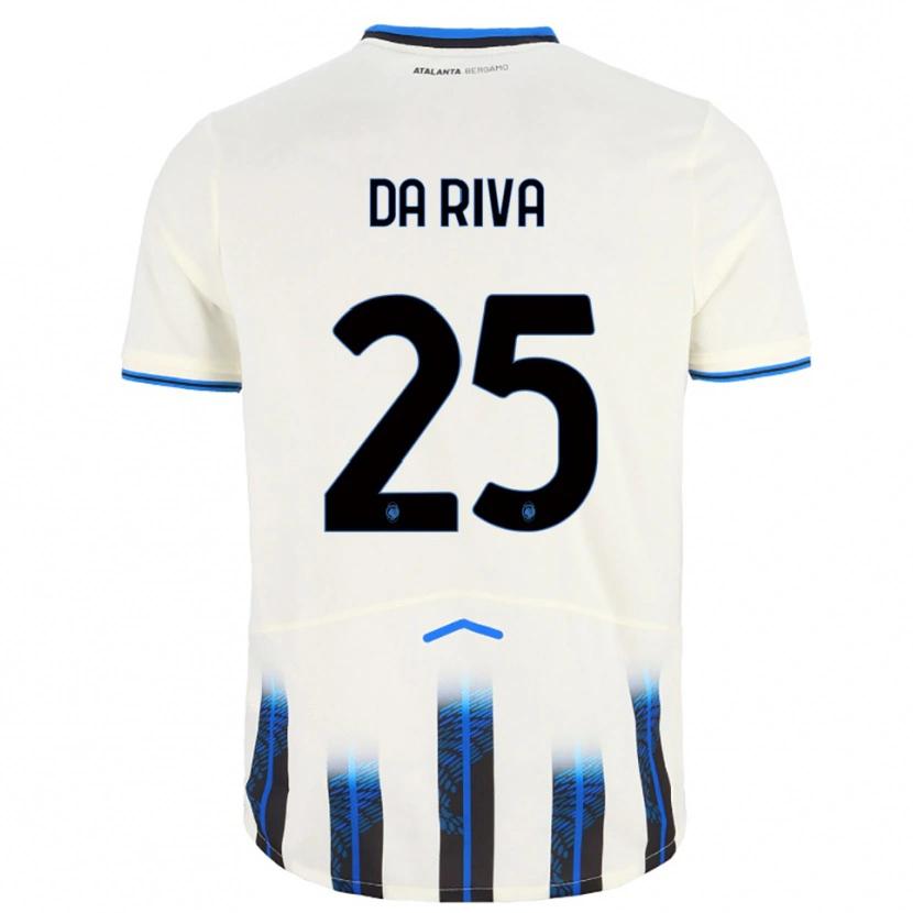Danxen Women Jacopo Da Riva #25 White Blue Away Jersey 2025/26 T-Shirt