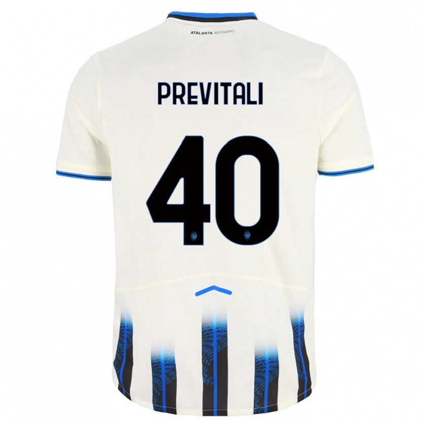 Danxen Women Cristian Previtali #40 White Blue Away Jersey 2025/26 T-Shirt