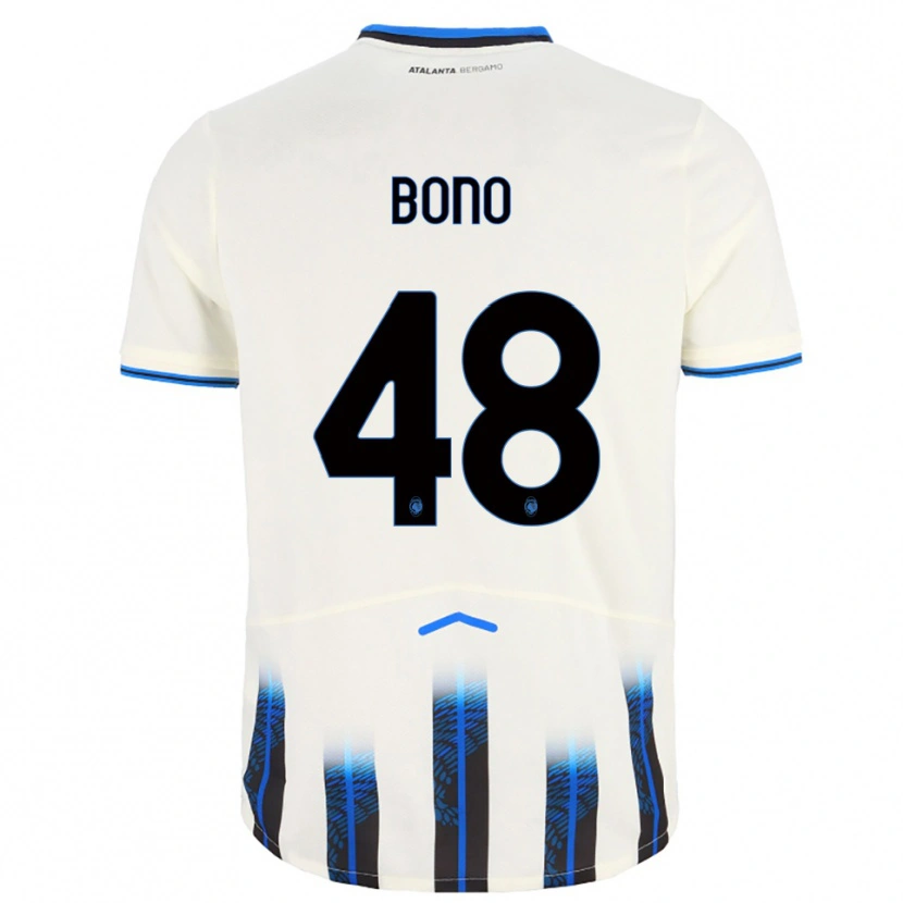 Danxen Women Davide Bono #48 White Blue Away Jersey 2025/26 T-Shirt
