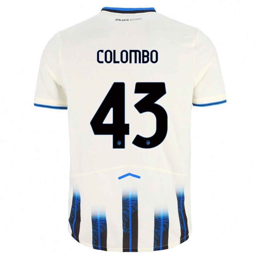 Danxen Women Matteo Colombo #43 White Blue Away Jersey 2025/26 T-Shirt
