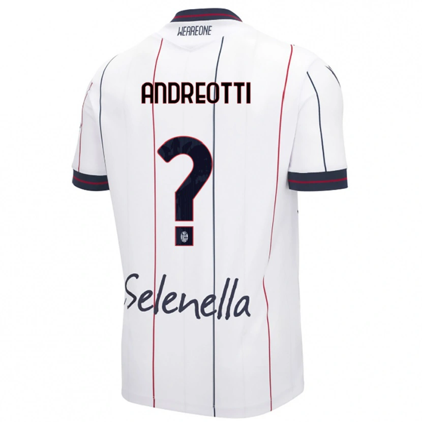 Danxen Women Matteo Andreotti #0 White Royal Blue Away Jersey 2025/26 T-Shirt
