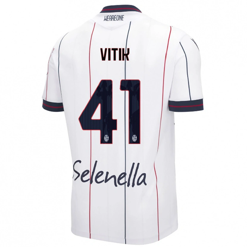 Danxen Women Martin Vitík #41 White Royal Blue Away Jersey 2025/26 T-Shirt