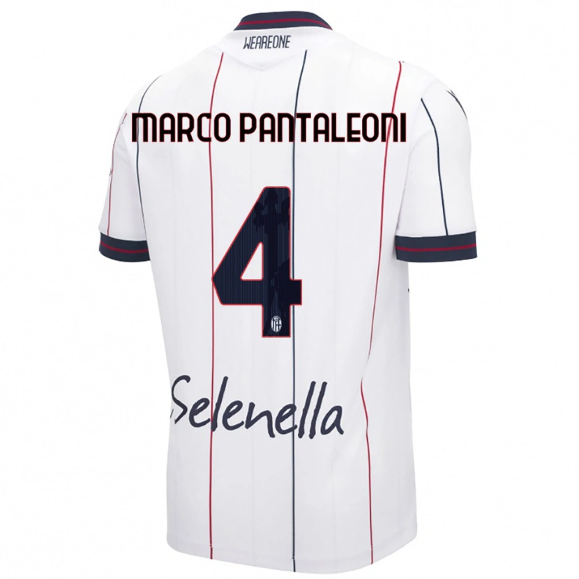 Danxen Women Gian Marco Pantaleoni #4 White Royal Blue Away Jersey 2025/26 T-Shirt