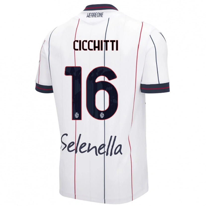 Danxen Women Sebastiano Cicchitti #16 White Royal Blue Away Jersey 2025/26 T-Shirt