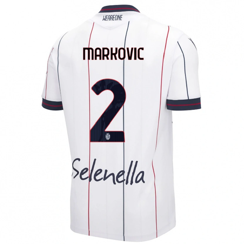 Danxen Women Petar Markovic #2 White Royal Blue Away Jersey 2025/26 T-Shirt