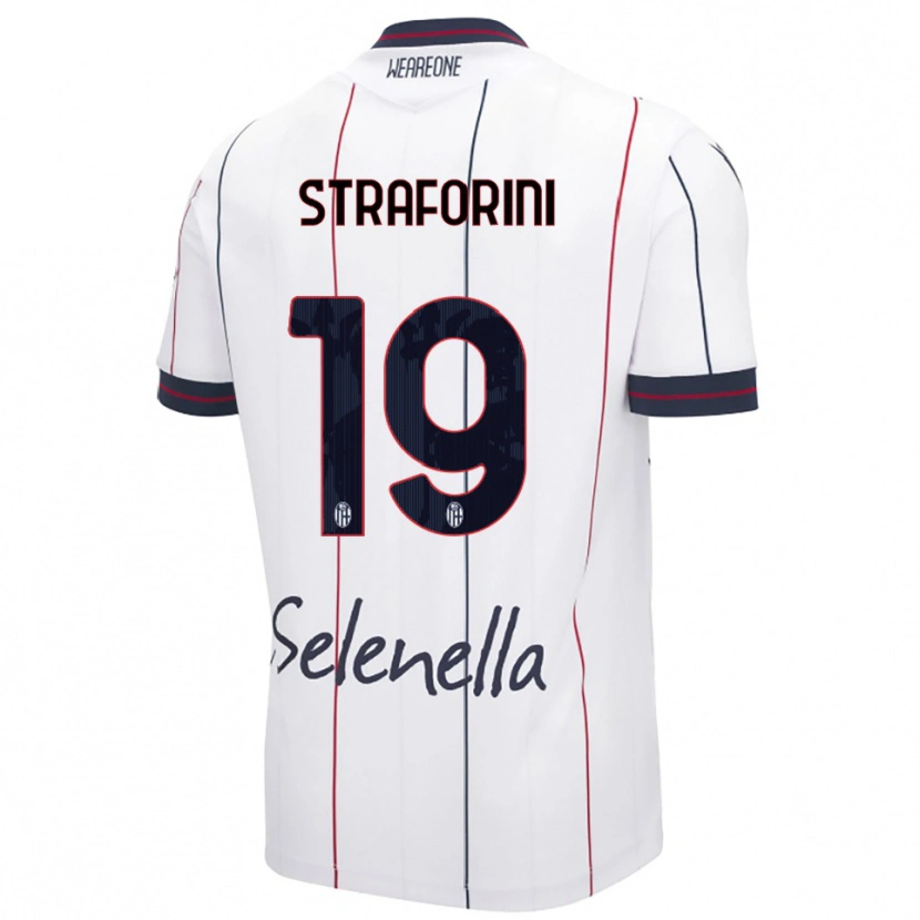 Danxen Women Rino Straforini #19 White Royal Blue Away Jersey 2025/26 T-Shirt