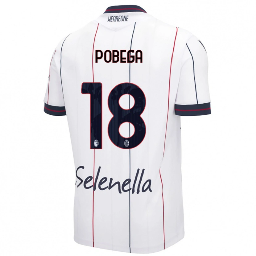 Danxen Women Tommaso Pobega #18 White Royal Blue Away Jersey 2025/26 T-Shirt