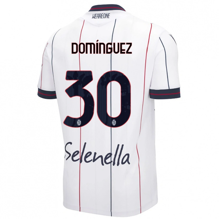 Danxen Women Benja Domínguez #30 White Royal Blue Away Jersey 2025/26 T-Shirt