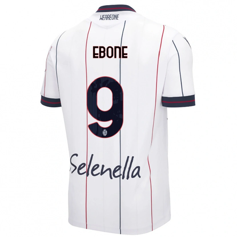 Danxen Women Tommaso Ebone #9 White Royal Blue Away Jersey 2025/26 T-Shirt