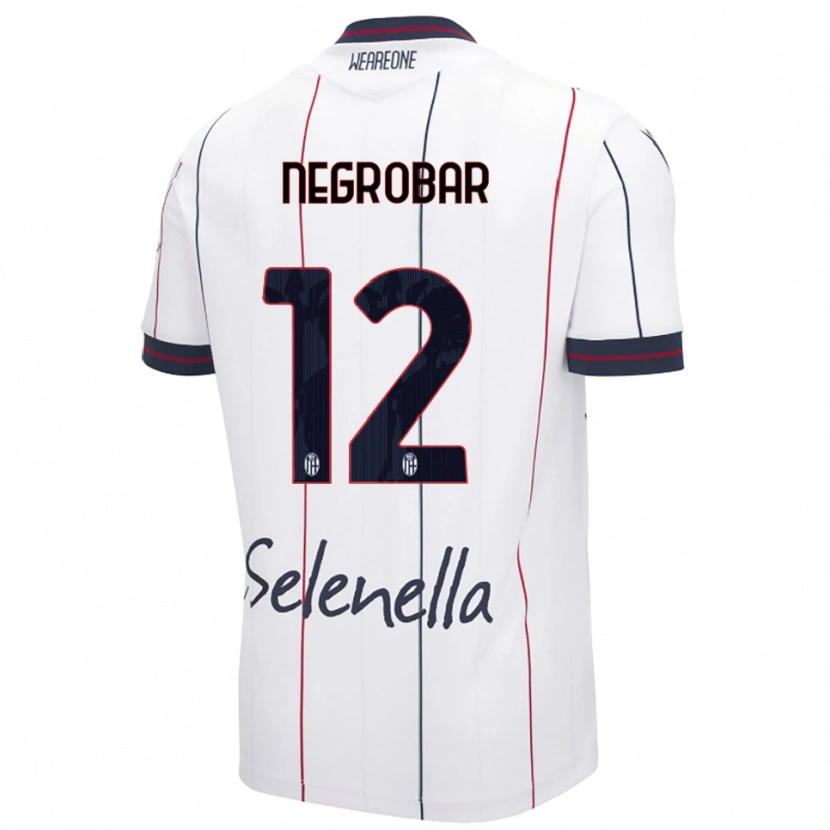 Danxen Women Lucas Negrobar #12 White Royal Blue Away Jersey 2025/26 T-Shirt
