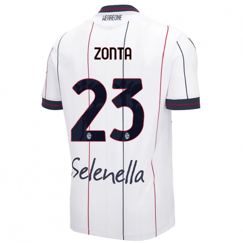 Danxen Women Alessandro Zonta #23 White Royal Blue Away Jersey 2025/26 T-Shirt