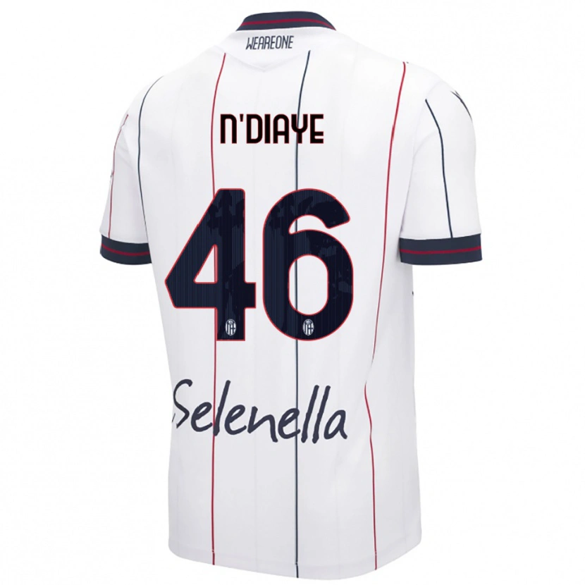 Danxen Women Antoine N'diaye #46 White Royal Blue Away Jersey 2025/26 T-Shirt