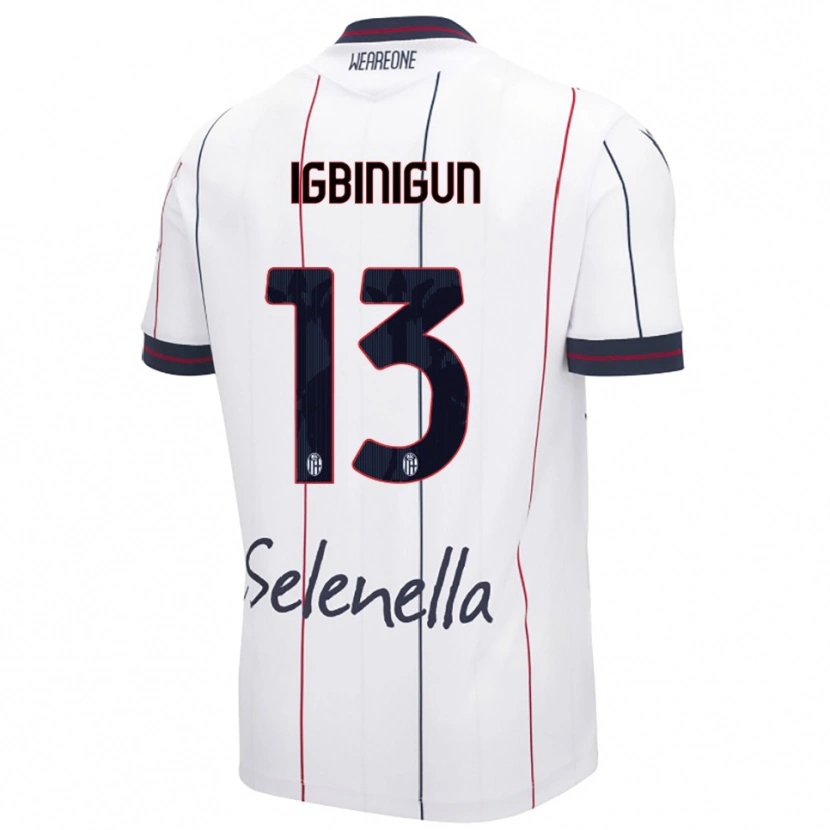 Danxen Women James Igbinigun #13 White Royal Blue Away Jersey 2025/26 T-Shirt