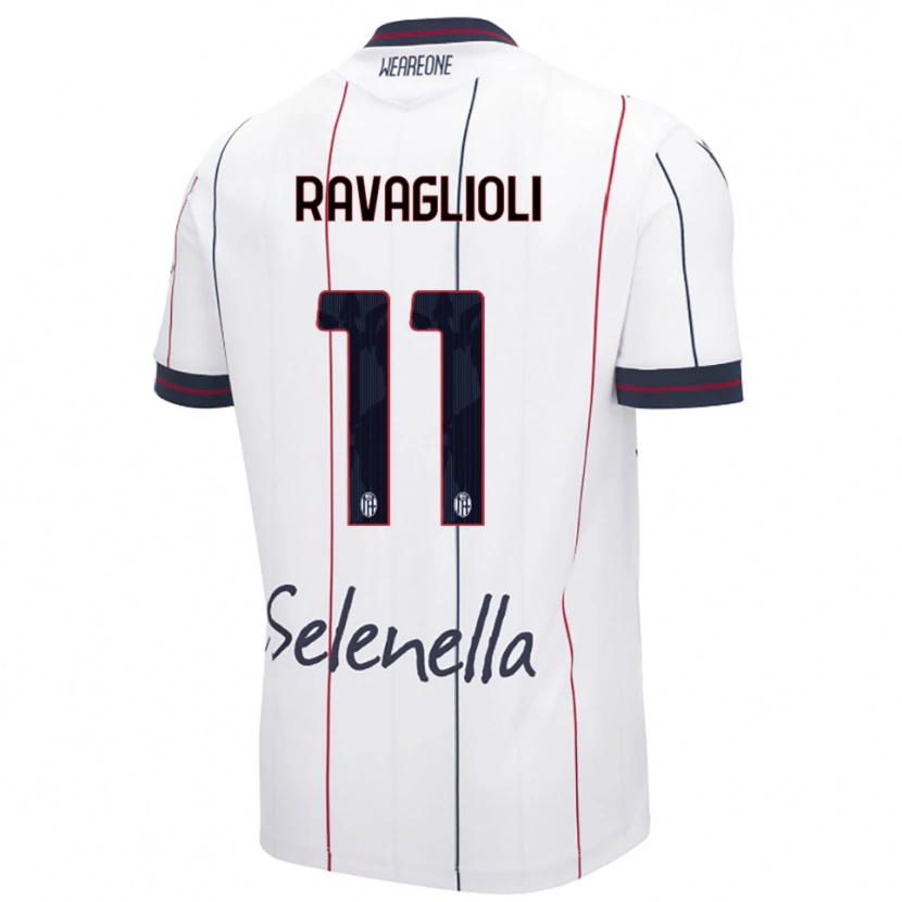 Danxen Women Tommaso Ravaglioli #11 White Royal Blue Away Jersey 2025/26 T-Shirt