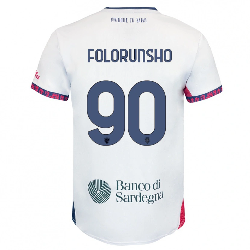 Danxen Women Michael Folorunsho #90 White Navy Red Away Jersey 2025/26 T-Shirt