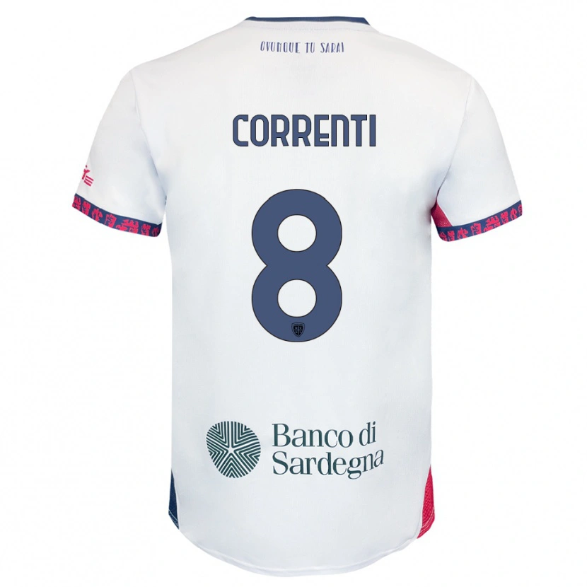 Danxen Women Gabriele Correnti #8 White Navy Red Away Jersey 2025/26 T-Shirt