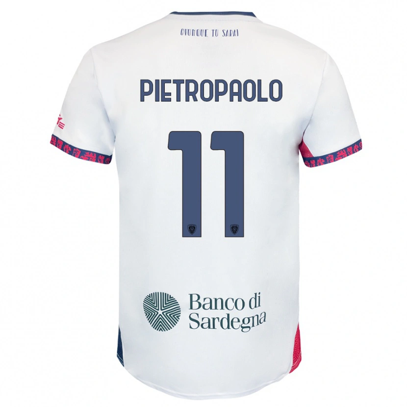 Danxen Women Mario Pietropaolo #11 White Navy Red Away Jersey 2025/26 T-Shirt