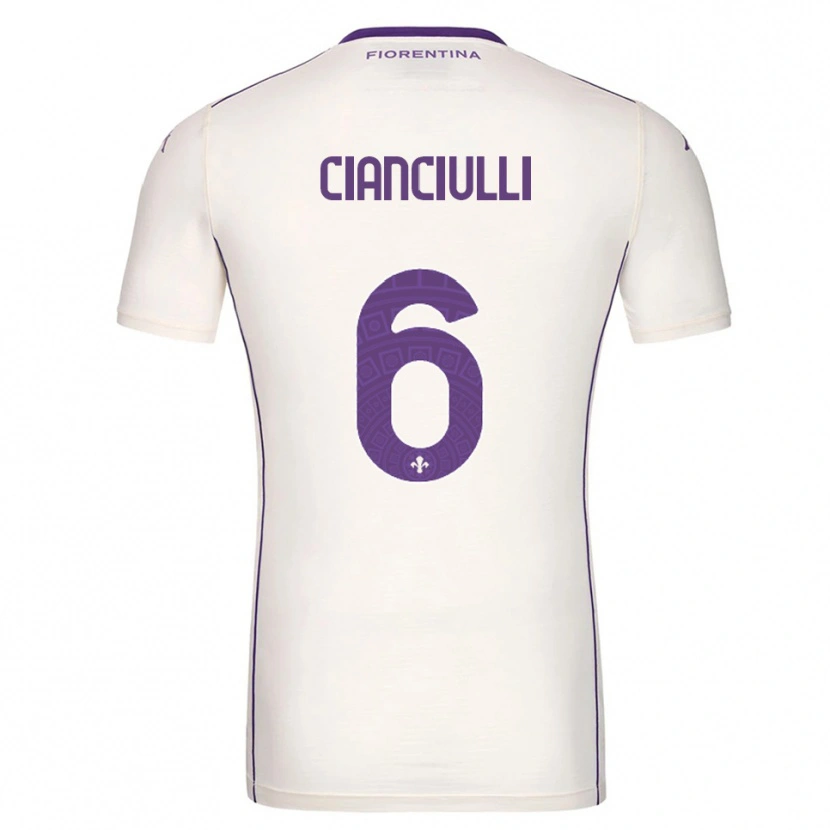 Danxen Women Salvatore Cianciulli #6 White Purple Red Away Jersey 2025/26 T-Shirt