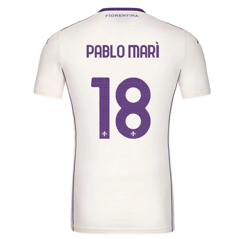 Danxen Women Pablo Marí #18 White Purple Red Away Jersey 2025/26 T-Shirt