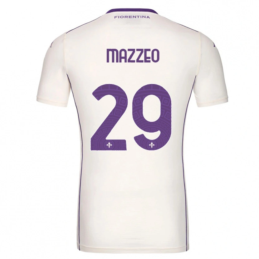 Danxen Women Brando Mazzeo #29 White Purple Red Away Jersey 2025/26 T-Shirt