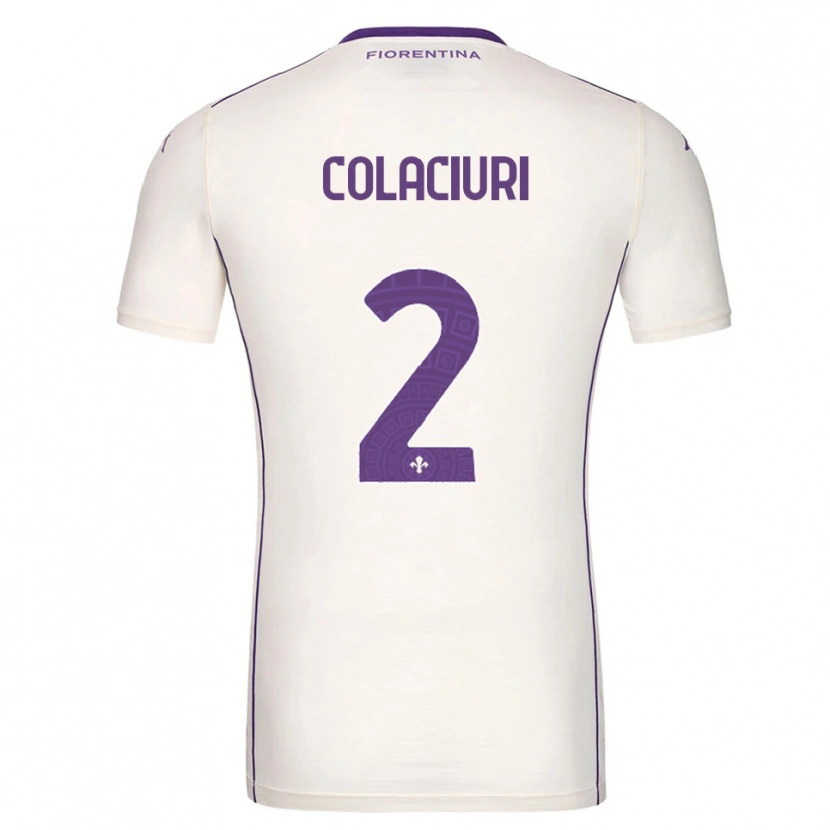 Danxen Women Gabriele Colaciuri #2 White Purple Red Away Jersey 2025/26 T-Shirt