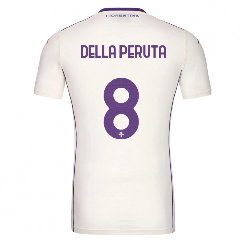 Danxen Women Victoria Della Peruta #8 White Purple Red Away Jersey 2025/26 T-Shirt