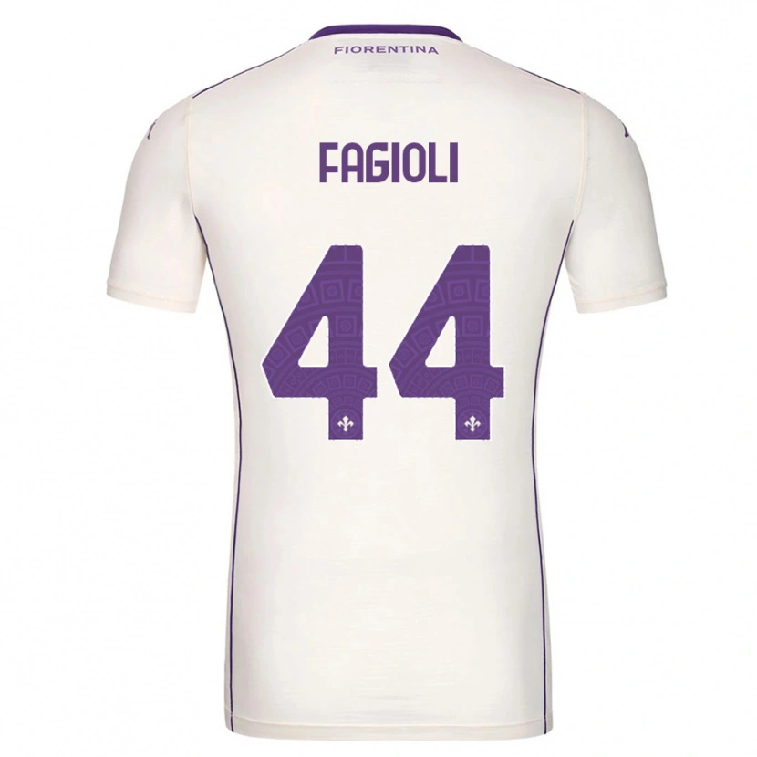 Danxen Women Nicolò Fagioli #44 White Purple Red Away Jersey 2025/26 T-Shirt