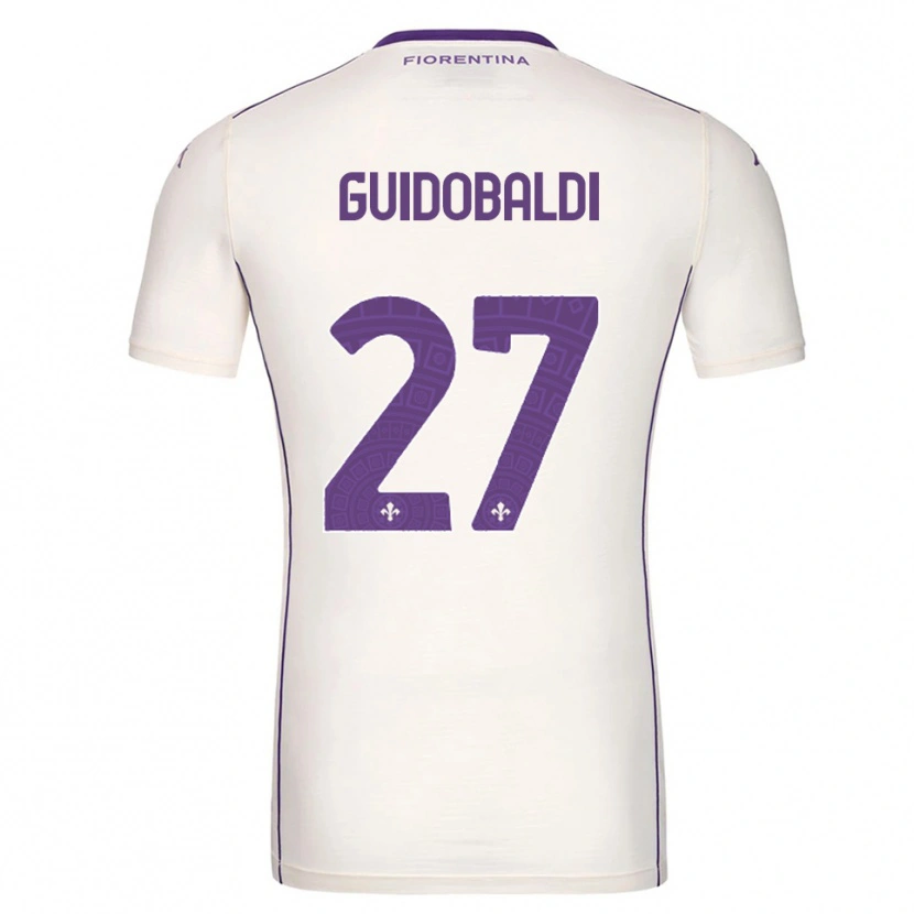 Danxen Women Filippo Guidobaldi #27 White Purple Red Away Jersey 2025/26 T-Shirt