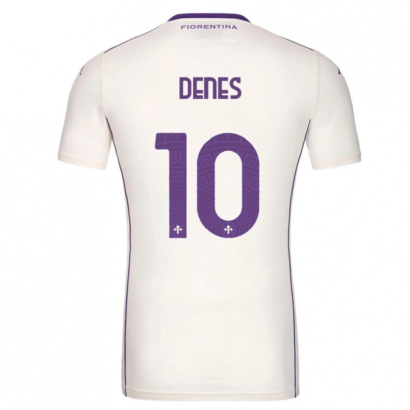 Danxen Women Adrián Dénes #10 White Purple Red Away Jersey 2025/26 T-Shirt