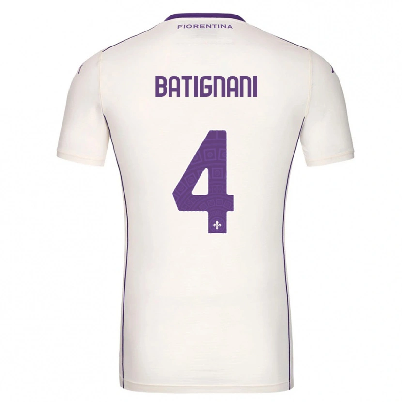 Danxen Women Francesco Batignani #4 White Purple Red Away Jersey 2025/26 T-Shirt