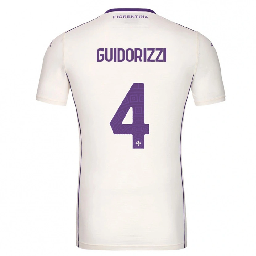 Danxen Women Riccardo Guidorizzi #4 White Purple Red Away Jersey 2025/26 T-Shirt