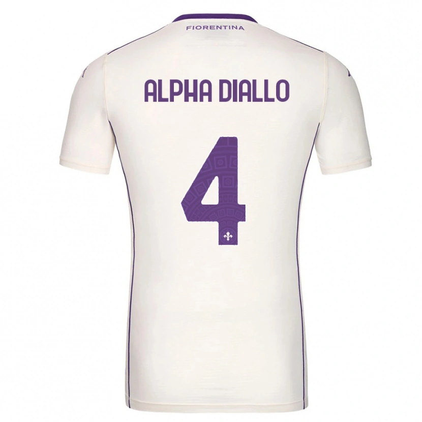 Danxen Women Mamadou Alpha Diallo #4 White Purple Red Away Jersey 2025/26 T-Shirt