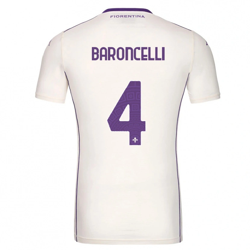 Danxen Women Leonardo Baroncelli #4 White Purple Red Away Jersey 2025/26 T-Shirt