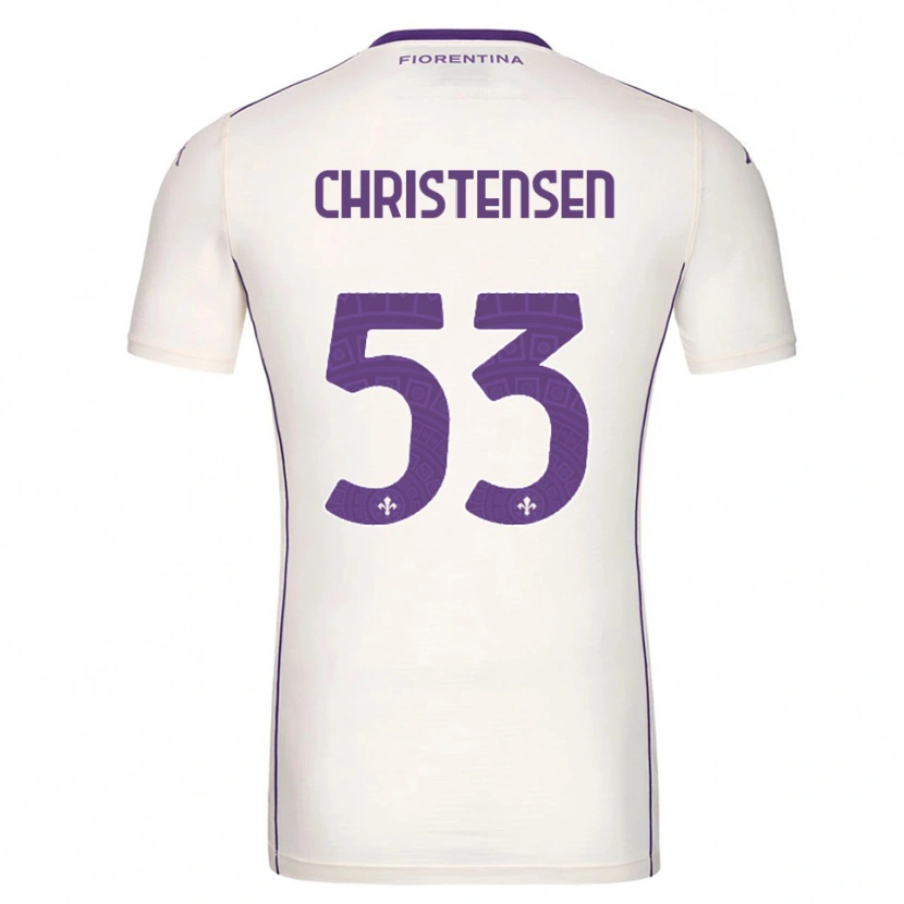 Danxen Women Oliver Christensen #53 White Purple Red Away Jersey 2025/26 T-Shirt