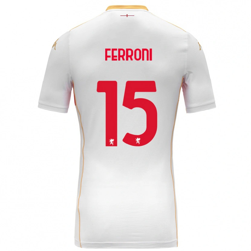 Danxen Women Leonardo Ferroni #15 White Red Away Jersey 2025/26 T-Shirt