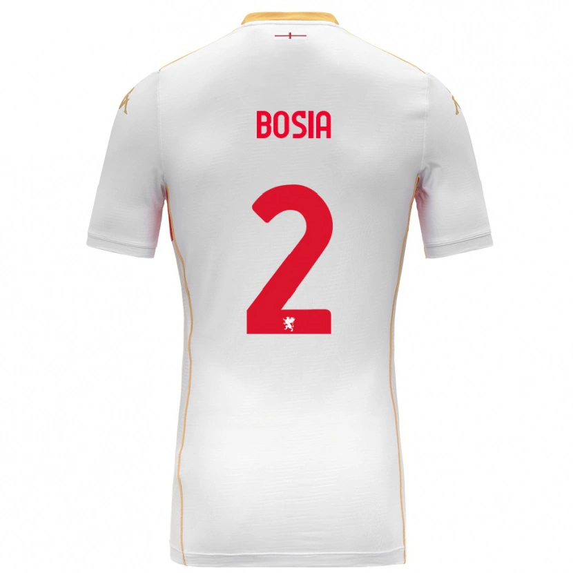 Danxen Women Davide Bosia #2 White Red Away Jersey 2025/26 T-Shirt