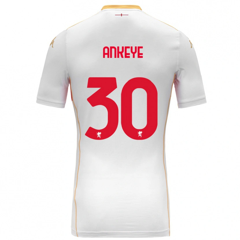 Danxen Women David Ankeye #30 White Red Away Jersey 2025/26 T-Shirt