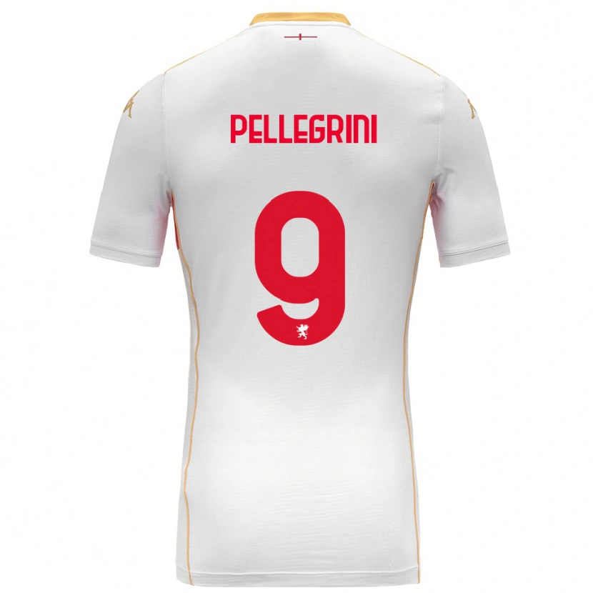 Danxen Women Fernando Pellegrini #9 White Red Away Jersey 2025/26 T-Shirt