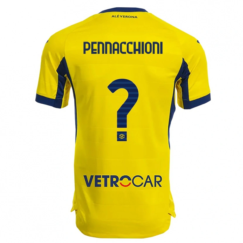 Danxen Women Jacopo Pennacchioni #0 Yellow Navy Away Jersey 2025/26 T-Shirt